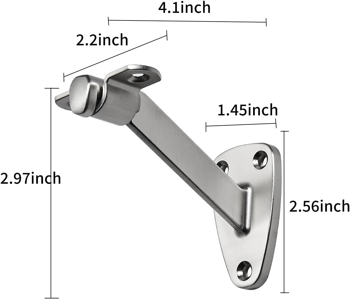 Soportes barandilla madera níquel cepillado 4pulg set 10