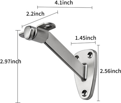 Soportes barandilla madera níquel cepillado 4pulg set 10