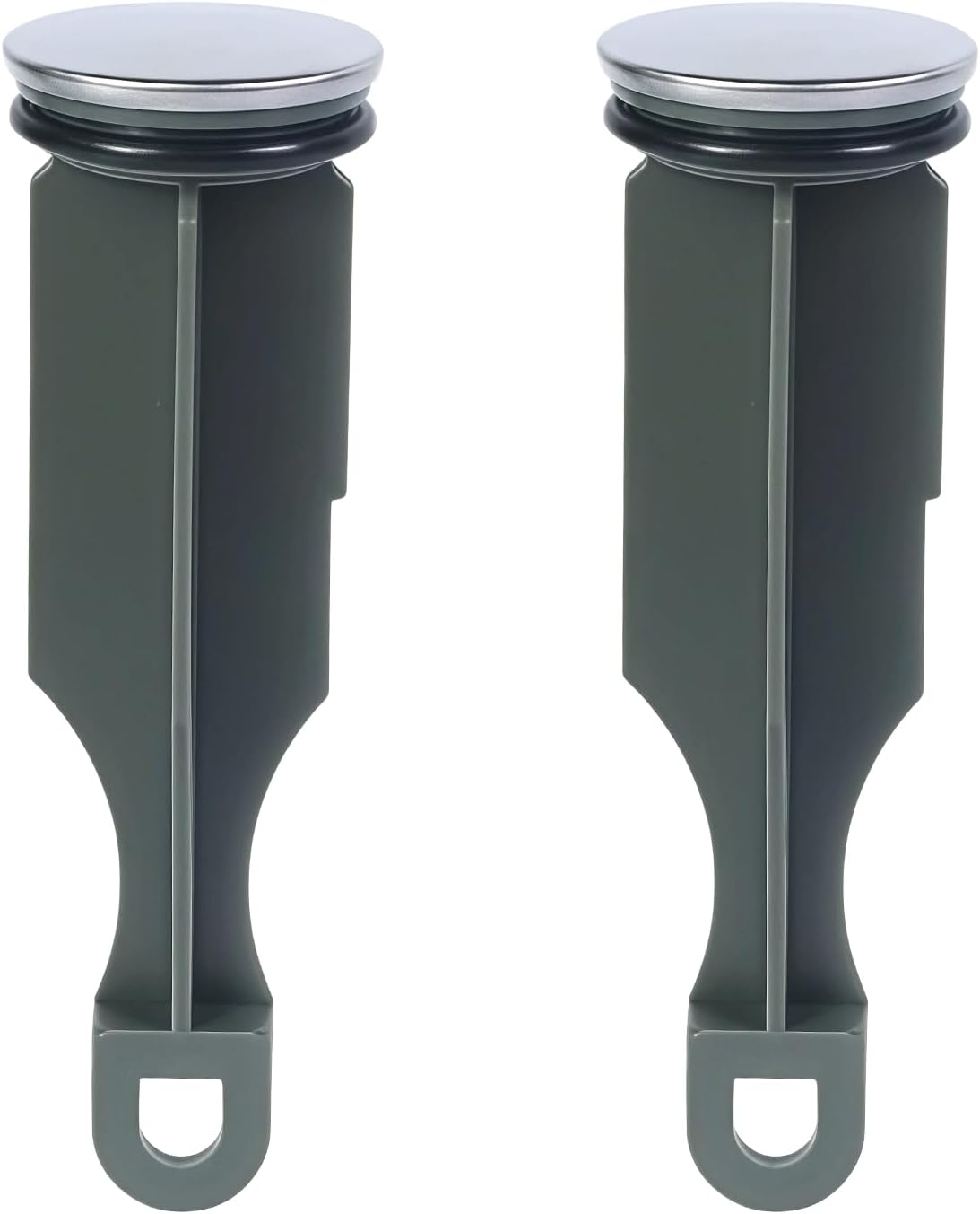 2 Pzas Tapón Drenaje Comp Delta 1/4x4pulg Con Anillo Negro