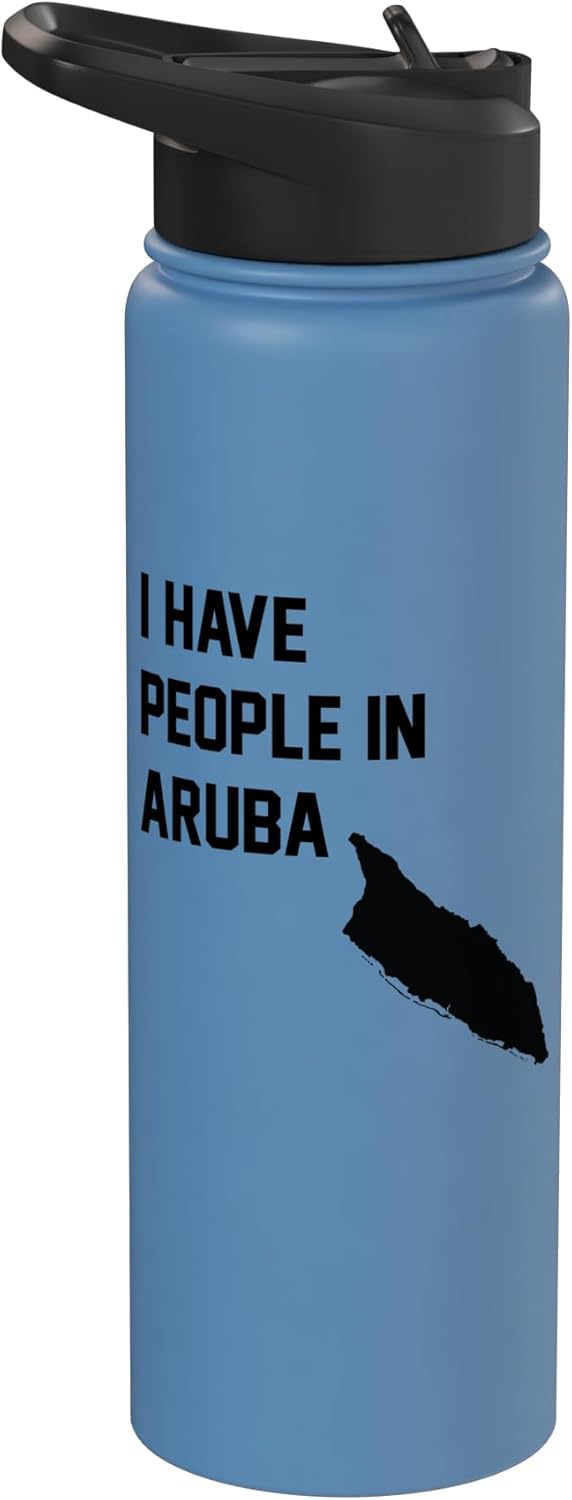 Botella agua acero inox aislada Aruba