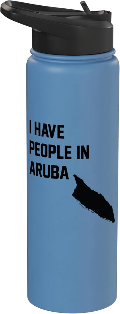 Botella agua acero inox aislada Aruba