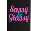 Botella de agua acero inoxidable aislada estilo vidrio tallado sassy