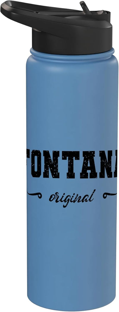 Botella agua acero inox aislada Fontana