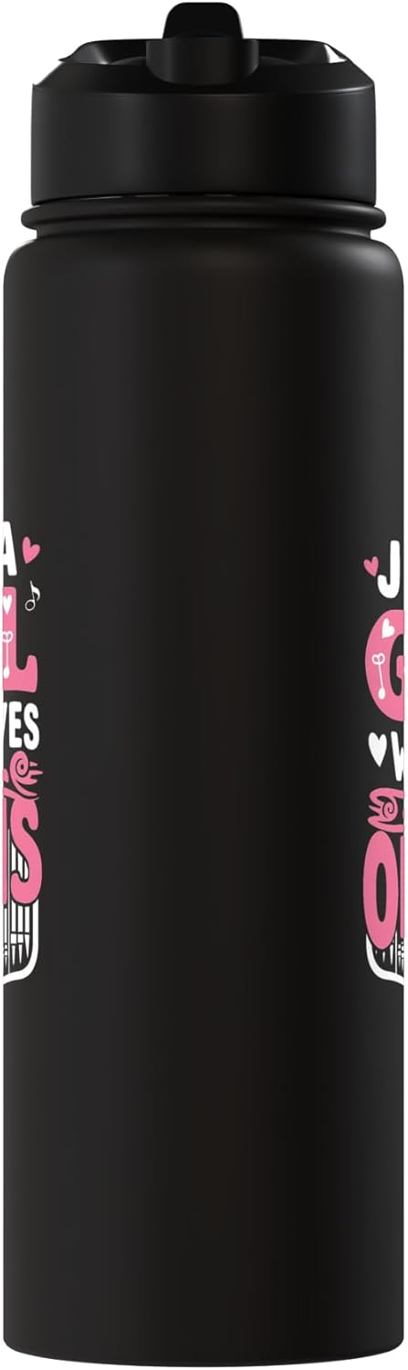 Botella agua acero inox aislada con tapa