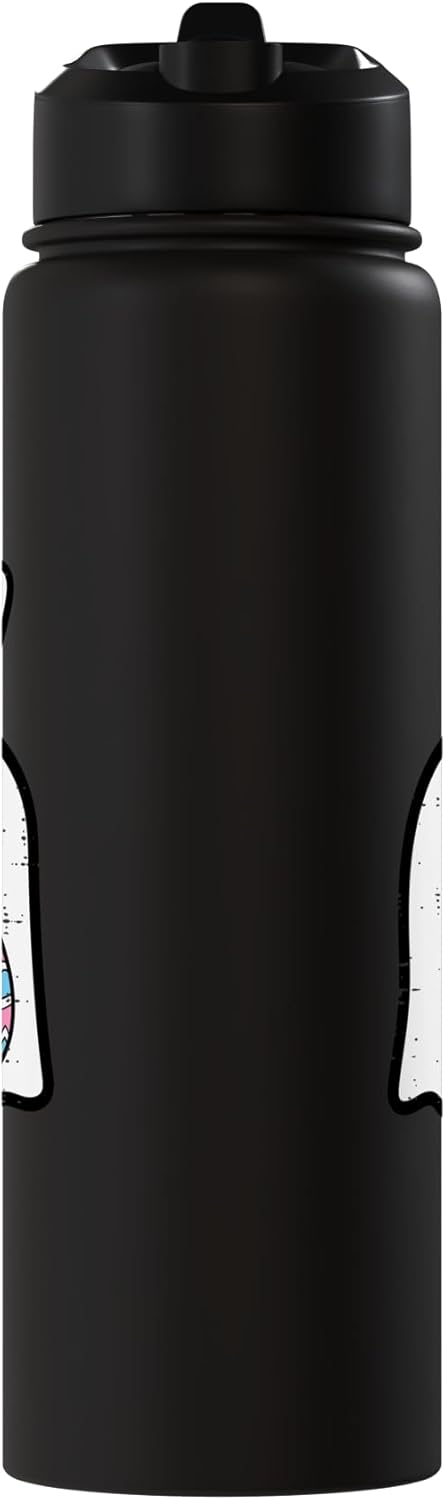 Botella de agua aislada de acero inoxidable con diseño de conejito de Pascua