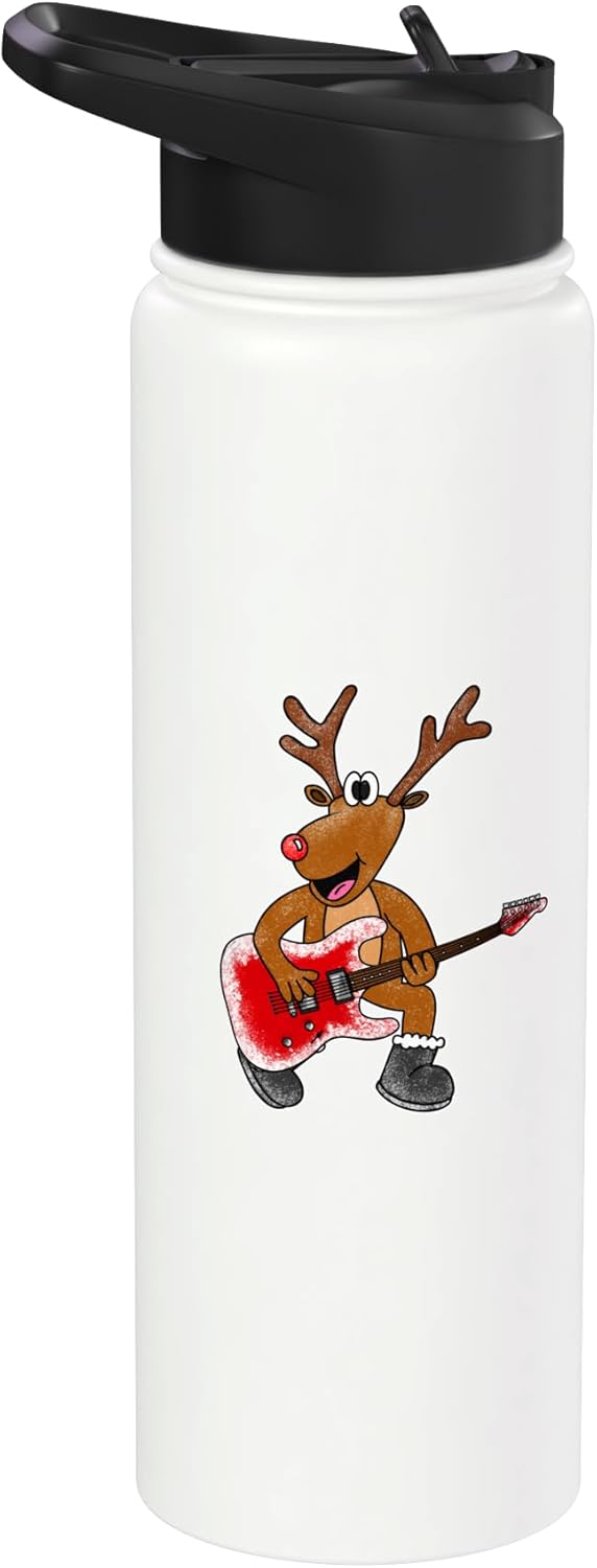 Botella térmica acero inox con imagen de renacuajo tocando guitarra