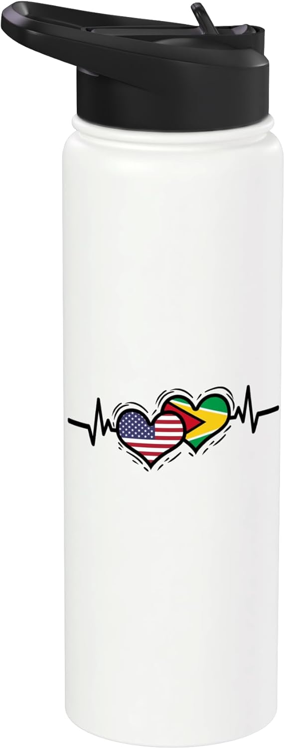 Botella agua acero inox aislada Guyana