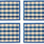 Set 4 Manteles Pajita Tejidos Azules