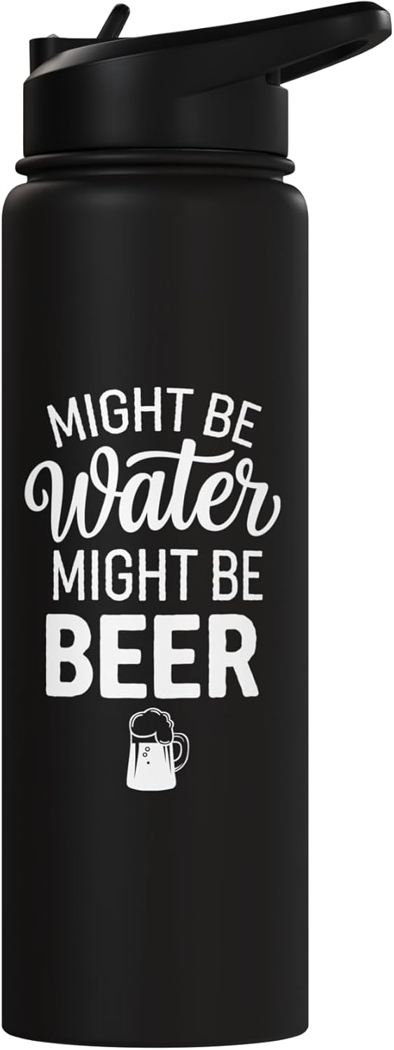 Botella de agua acero inoxidable para amantes del cerveza