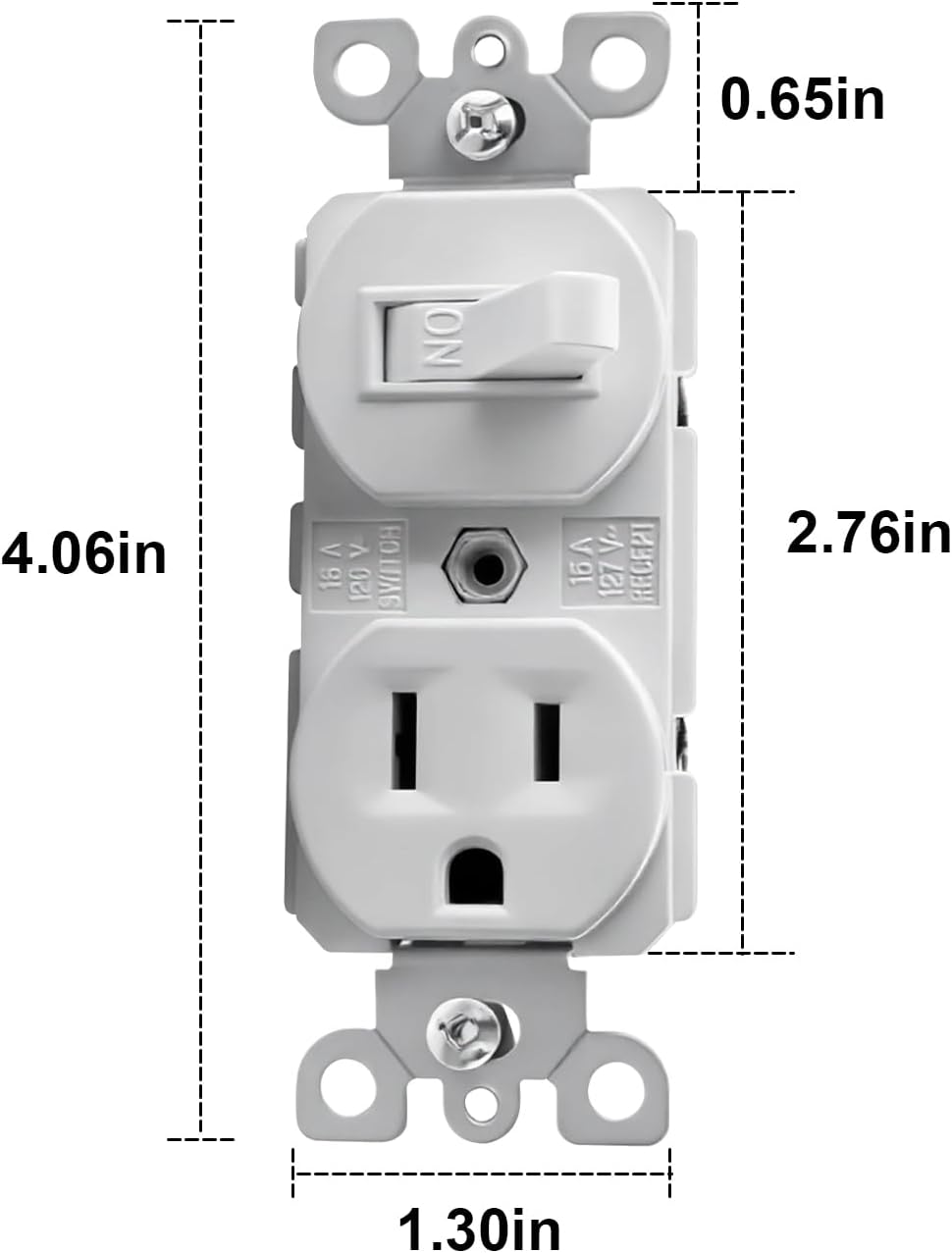 Interruptor combinado 3 vías Decora 15A 120V para Leviton 5245-W