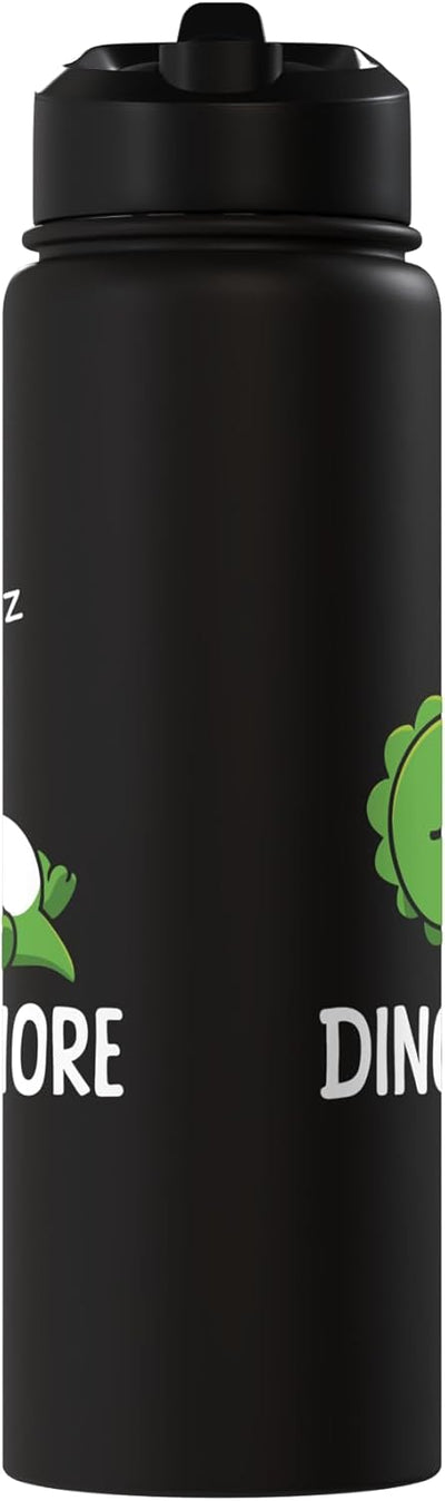 Botella de agua aislada sin BPA con diseño de dinosaurio