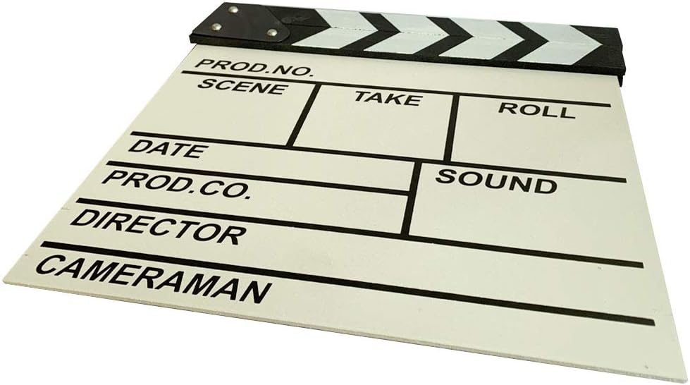 Pizarra Corte Película Clap Board Director Blanco