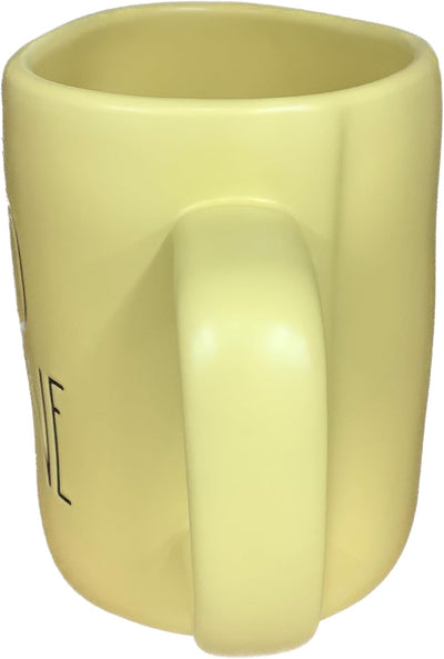 Taza de café Rae Dunn Hello Sunshine color amarillo suave