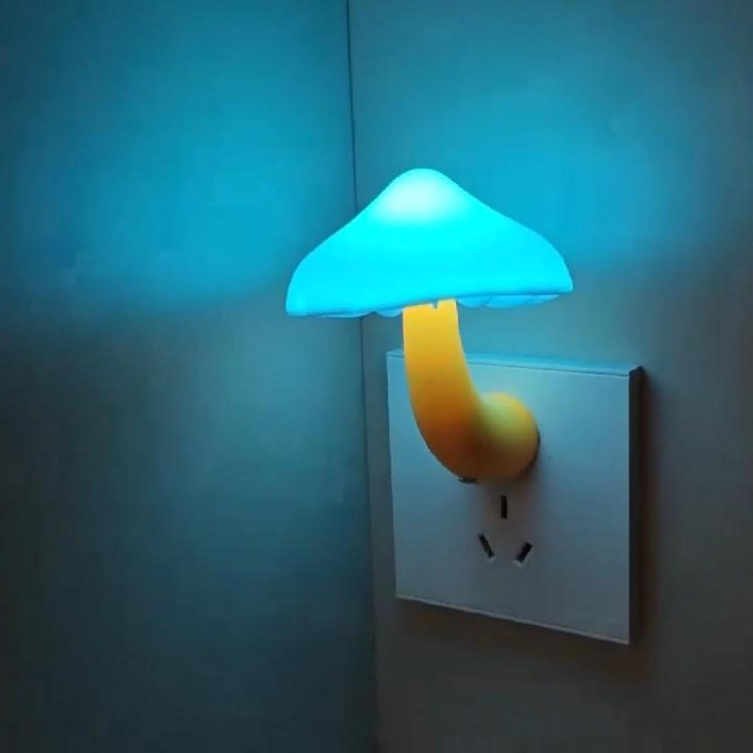 Lámpara LED hongo con sensor luz dormitorio baño