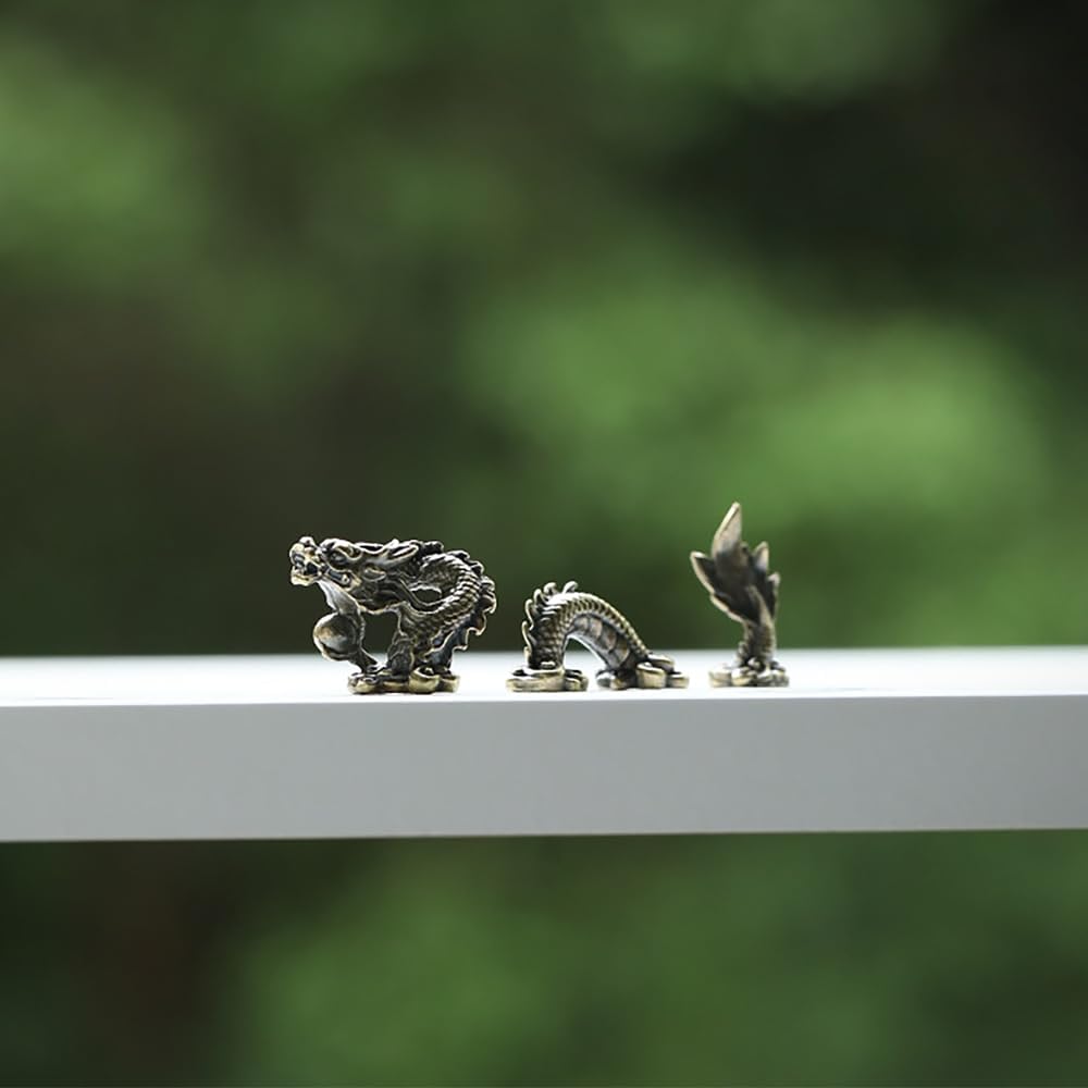 Estatua dragón metal para bonsái y acuarios