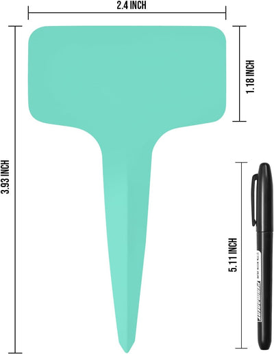 Etiquetas plástico tipo T para plantas 120uds 6 colores