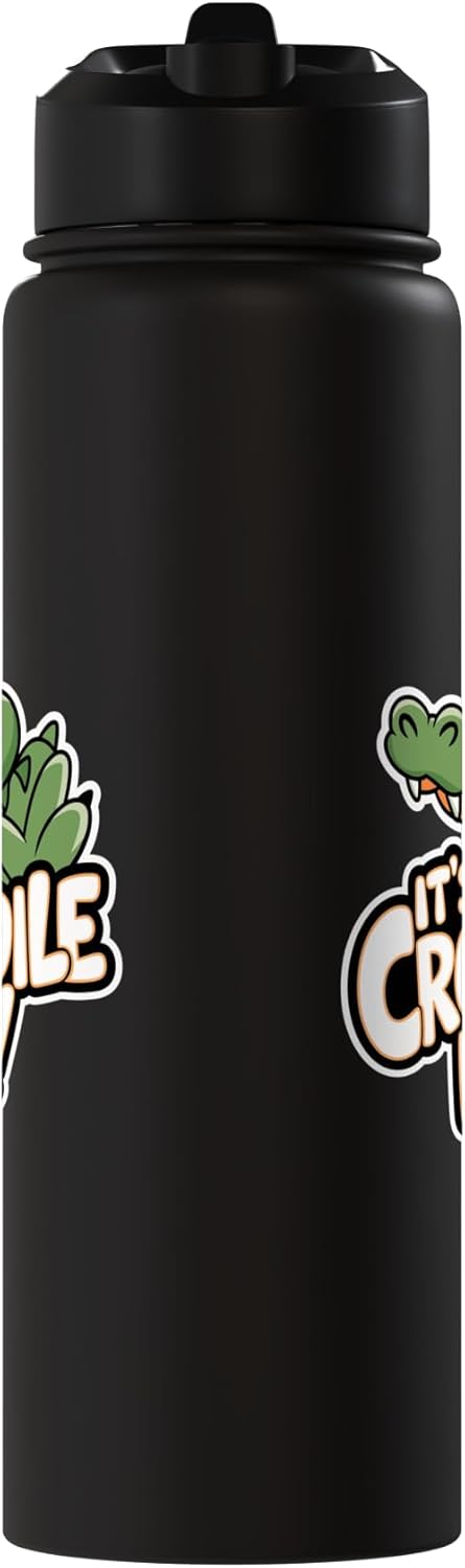Botella de agua acero inoxidable con diseño cocodrilo