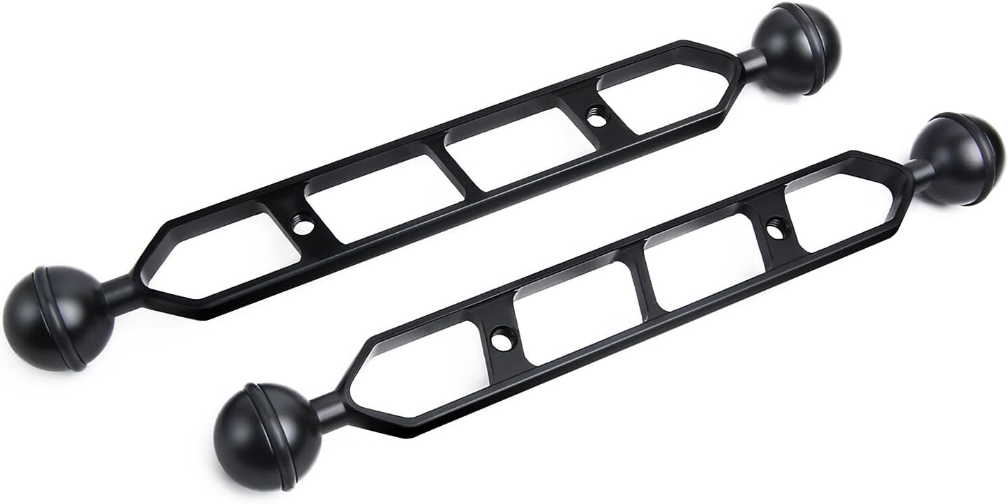 Brazo extensión aluminio 9pulg paquete 2 doble bola conector