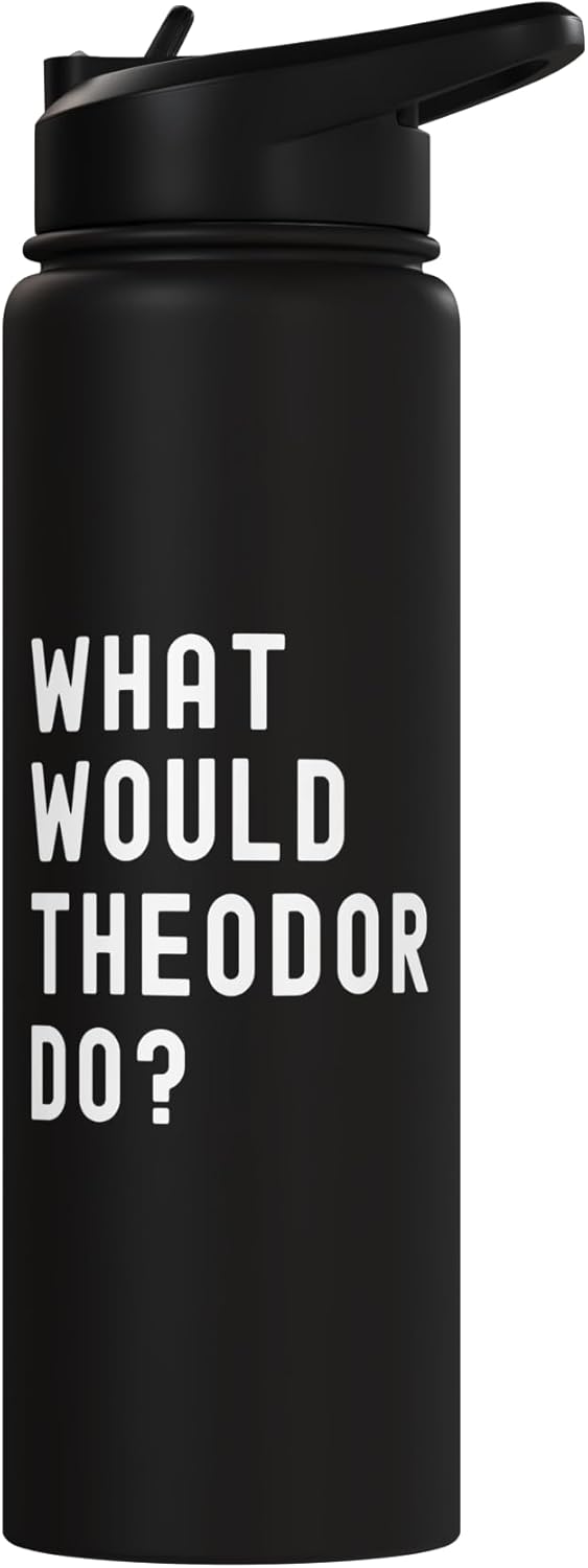 Bottella de agua aislada de acero inoxidable What Would Theodor Do