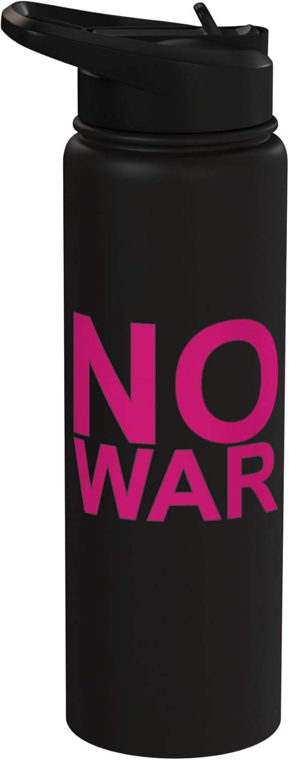 Botella agua acero inox aislada 12oz rosa con borde gris