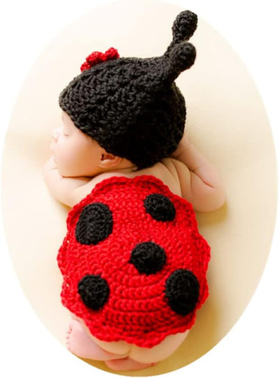 Accesorios foto bebé Navidad traje ganchillo unisex rojo