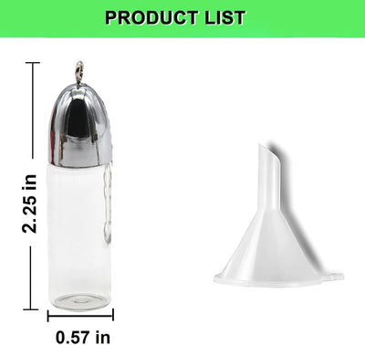 Paquete de 4 botellas decorativas de vidrio para especias y viajes