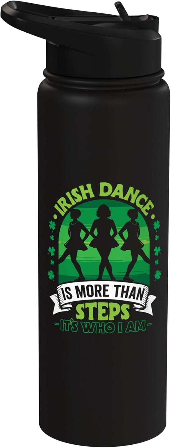 Vaso de agua acero inoxidable aislado para baile irlandés