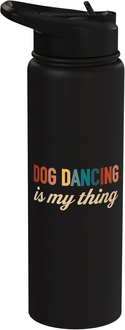 Botella agua acero inox aislada para dueño de perro