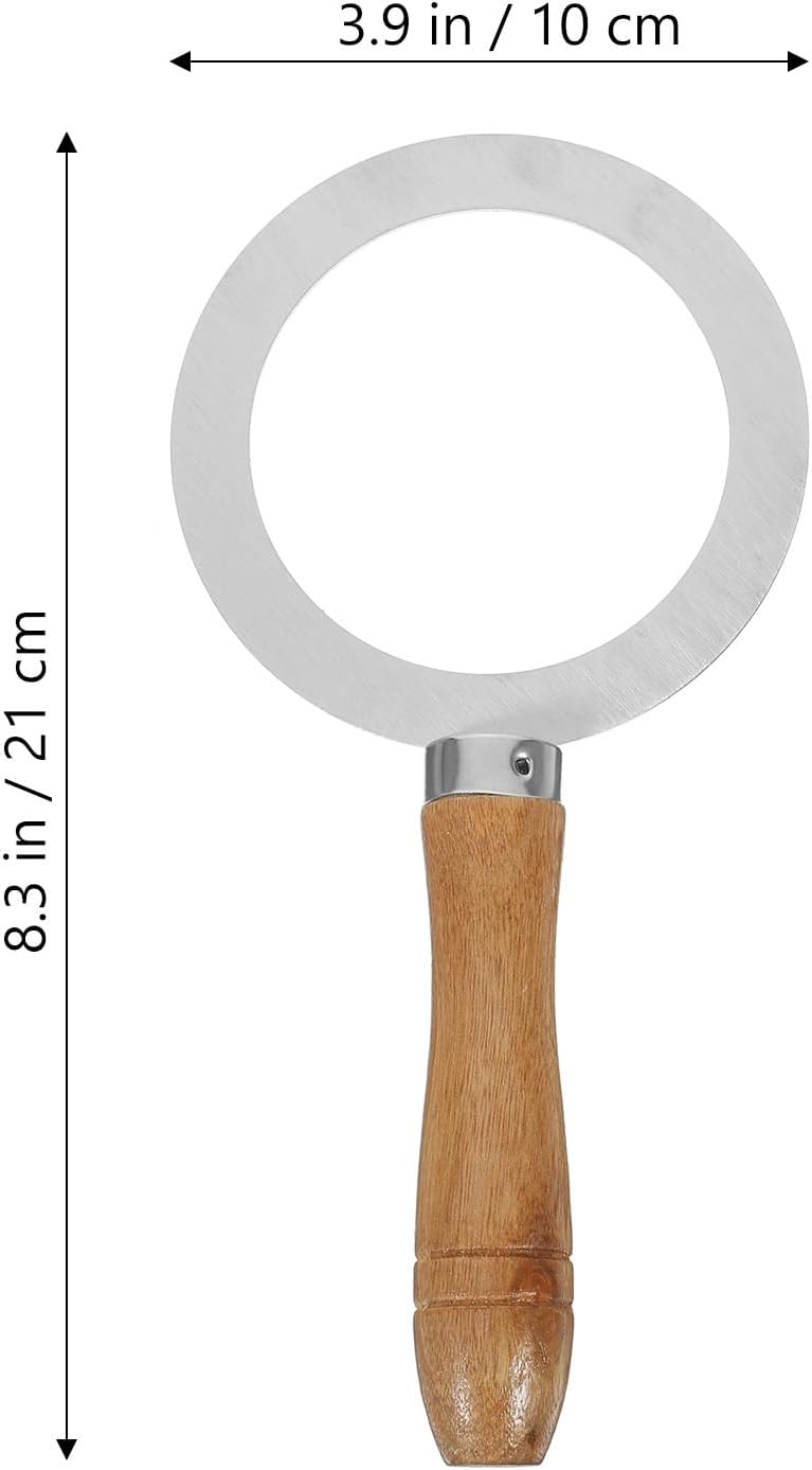 Juego de 2 anillos de acero inoxidable para hornear con mango de madera