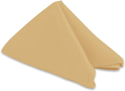 100 Servilletas Poliéster Doradas 20x20pulg Lavables Elegantes