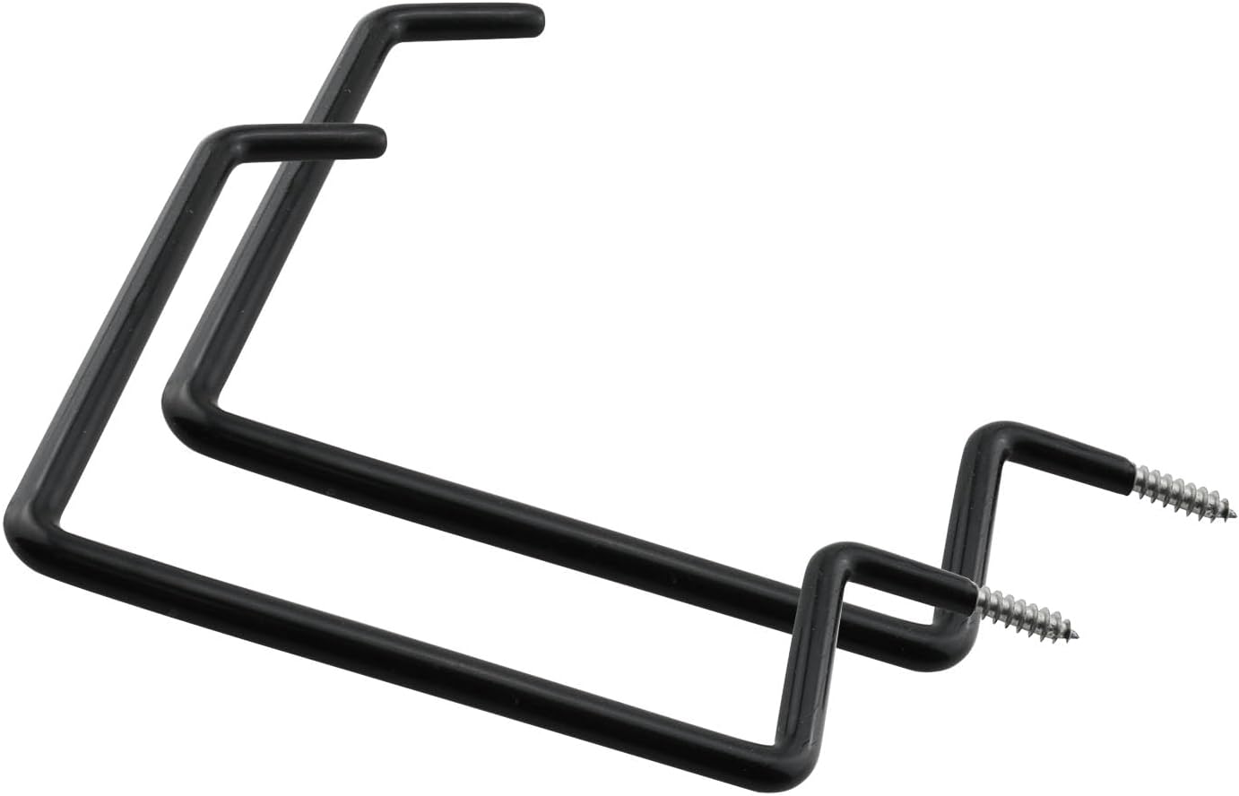 2 Ganchos Escalera Espiral Negro Resistentes Para Colgar