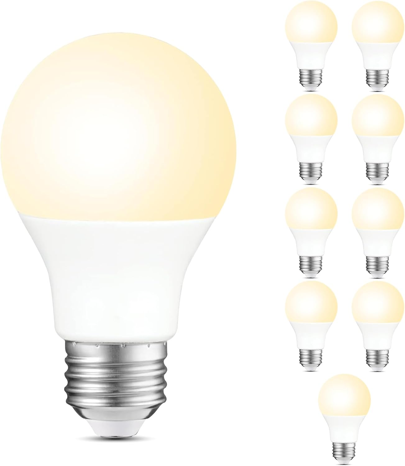 Bombilla LED A19 equivalente a 60W blanco suave 2700K base E26