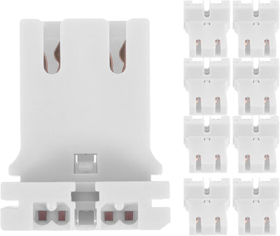 10 Pzas Soportes Lámpara T8/T12 para Tubos de Luz
