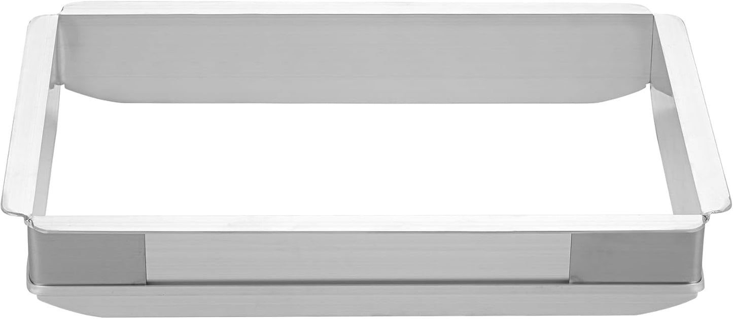 Extensor para bandeja horno aluminio 12x8x2 pulg rectángular acero