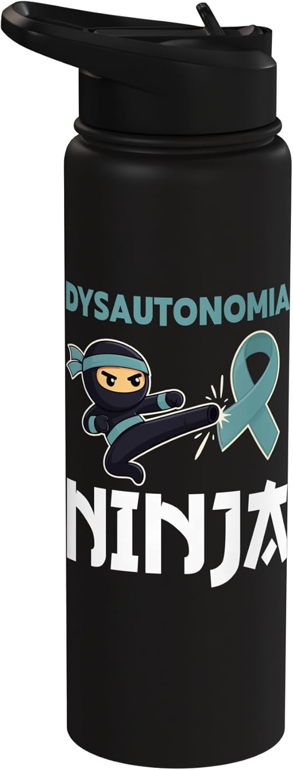 Botella de agua acero inoxidable aislada Dysautonomia Warrior