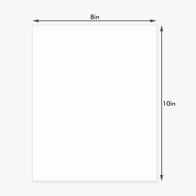 100 Tableros Blancos Sin Ácidos 8x10pulg para Impresiones