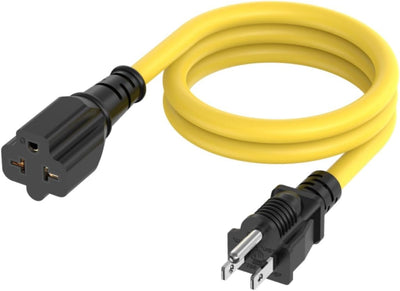 Cable adaptador T Nema 5-15P a 5-20R 3 pies 15A