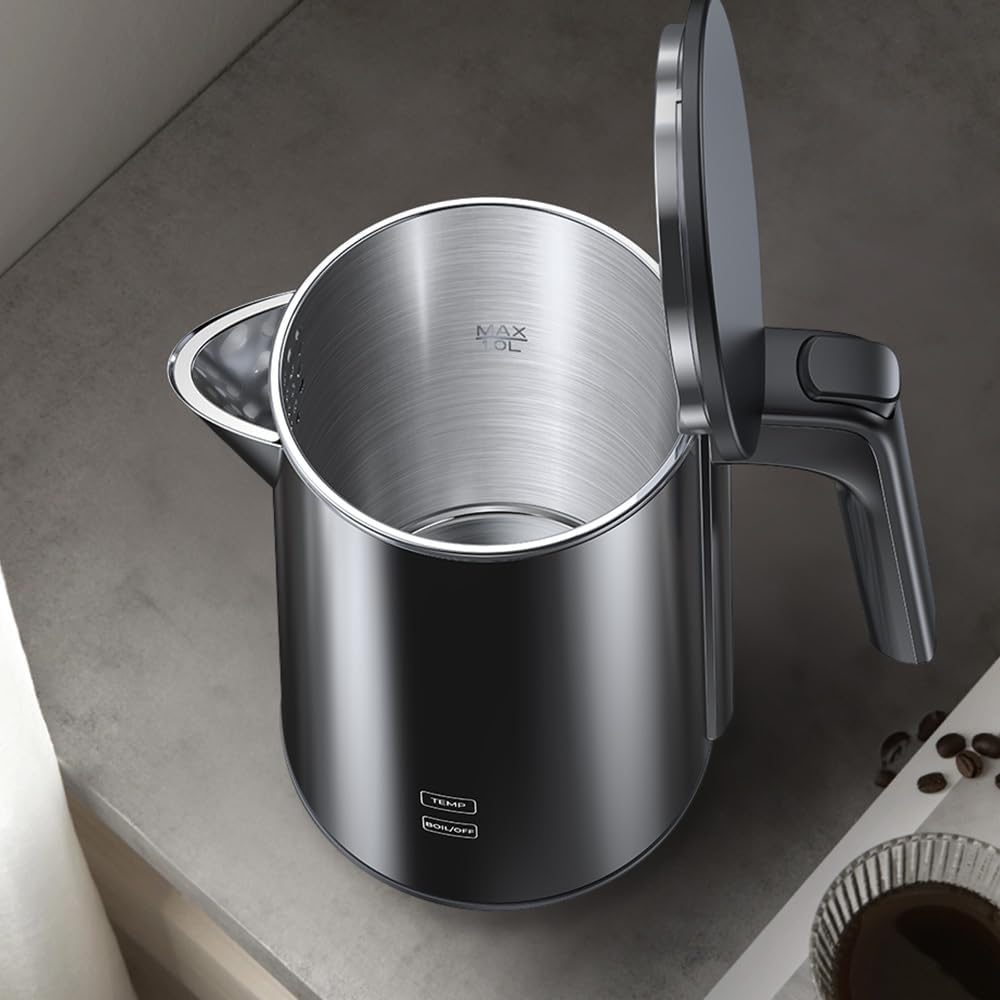 Hervidor eléctrico acero inox 304 1L 1200W control temperatura té