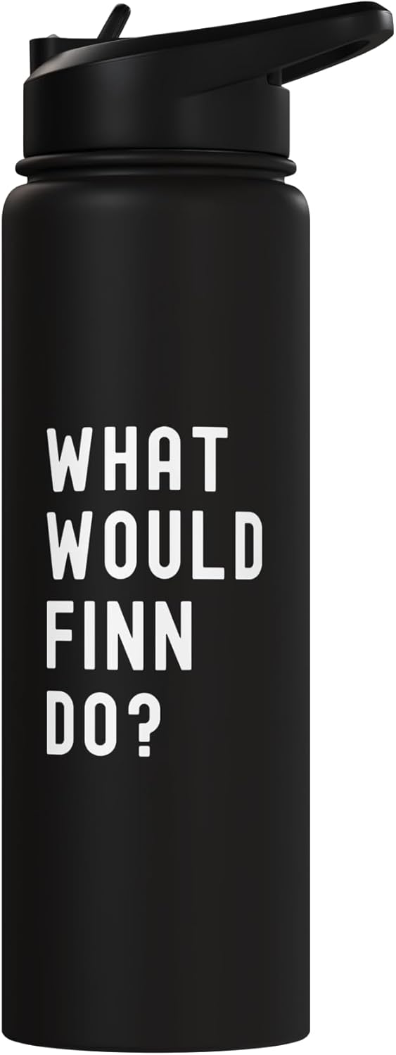 Bottella de agua acero inoxidable aislada What Would Finn Do