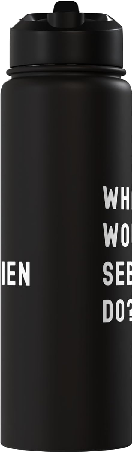 Botella agua acero inox aislada What Would Sebastien Do
