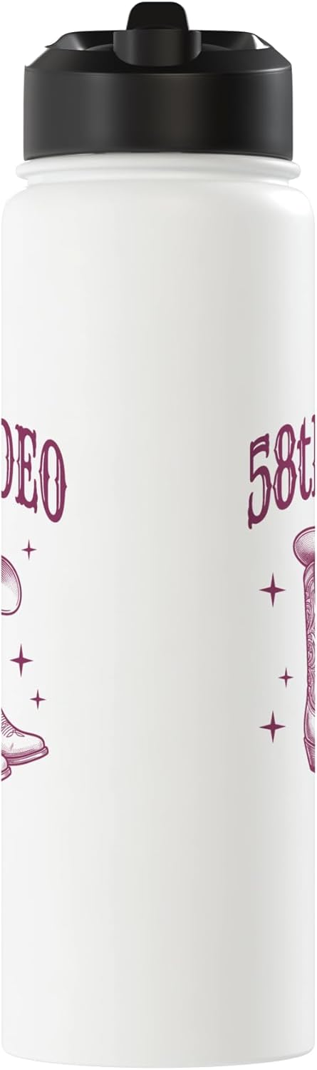 Botella de agua aislada de acero inoxidable Rodeo de cumpleaños