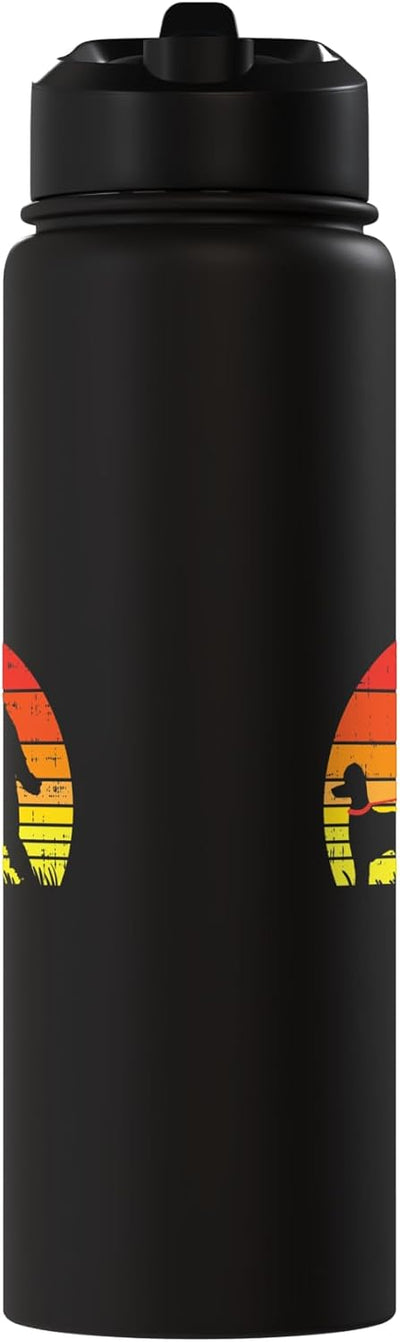Botella agua acero inox aislada regalo perro amante retro