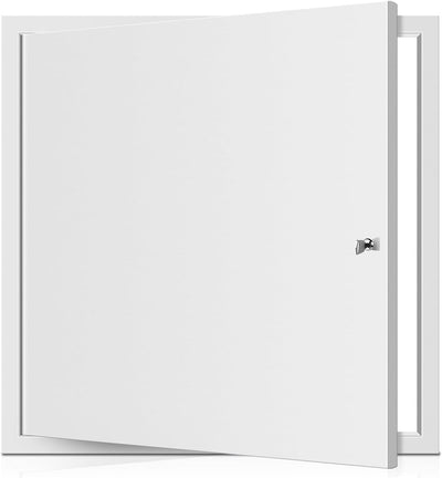 Panel acceso yeso 24x24pulg con llave techo conductos acero blanco