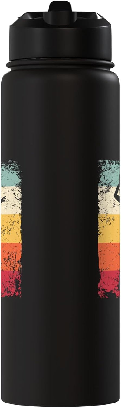Botella de agua acero inoxidable vintage para voleibol playa hombre mujer