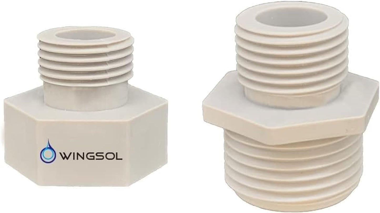 Adaptador rosca compresión 3/4-1/2 macho y hembra 2 pzas sin BPA