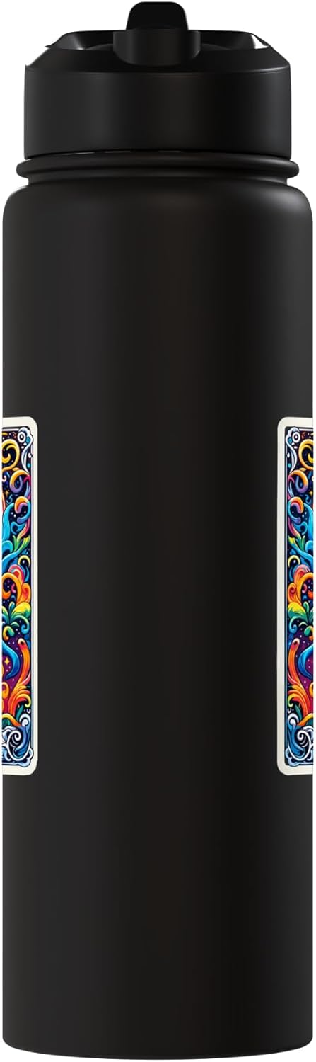 Botella agua acero inox aislada zebra mística