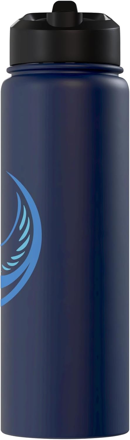 Botella de agua aislada de acero inoxidable símbolo de loon rebel