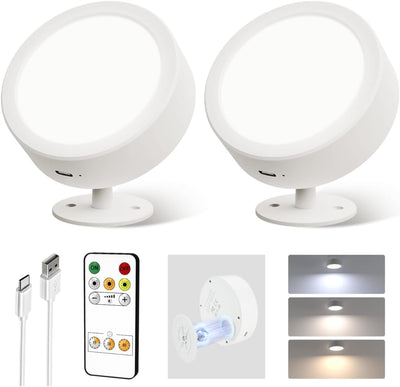 Luz LED pared inalámbrica recargable 3000mAh 3temp color