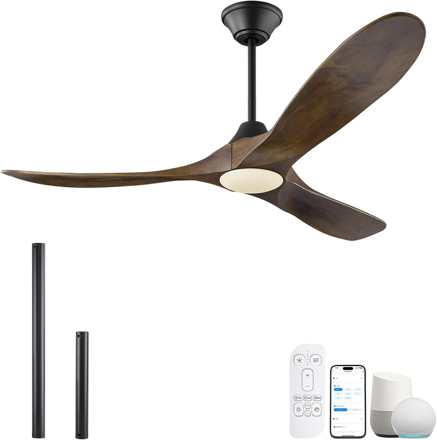 Ventilador techo inteligente 42pulg control Alexa WIFI