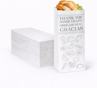 Bolsas papel resistente grasa 4lb 5.25x2.25x11pulg